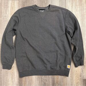 Carhartt Sweatshirt Mens XL Gray K124 Crewneck Pullover Workwear TS0124
